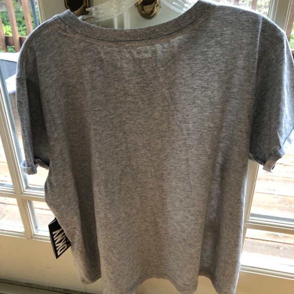 DKNY Sport Womens Cotton Embroidered Logo Tee Gray Size L - Picture 4 of 4